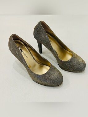 🔥Fioni Night Sparkling Gold/Silver Glitter Platform Pumps🌻